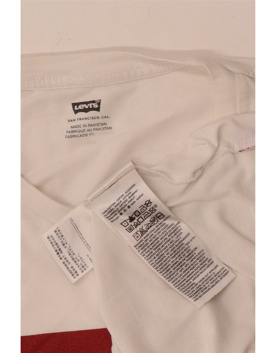 Camiseta gráfica masculina Levi's Top grande de algodão branco