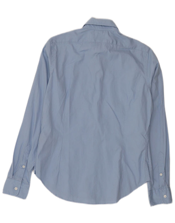 Camisa de golfe feminina Polo Ralph Lauren EUA 8 algodão azul médio