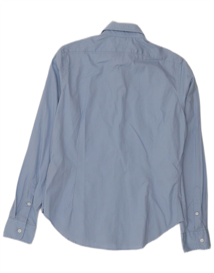 Camisa de golfe feminina Polo Ralph Lauren EUA 8 algodão azul médio