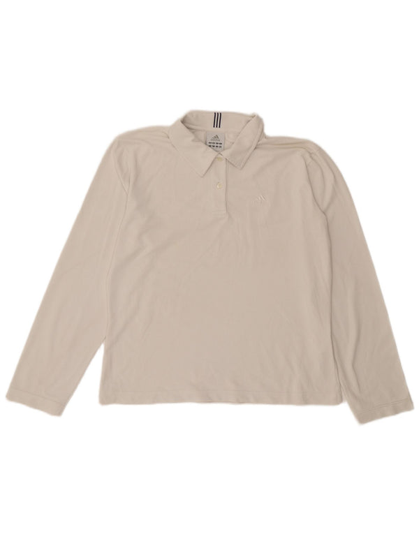 Camisa polo feminina Adidas UK 18 XL branca poliamida