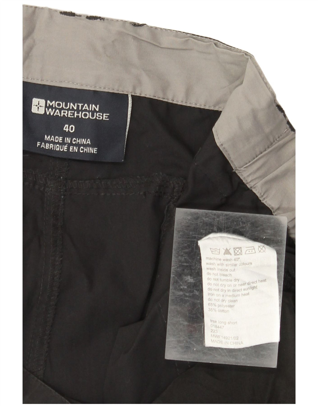 Mountain Warehouse Mens Cargo Shorts W40 XL Poliéster Preto