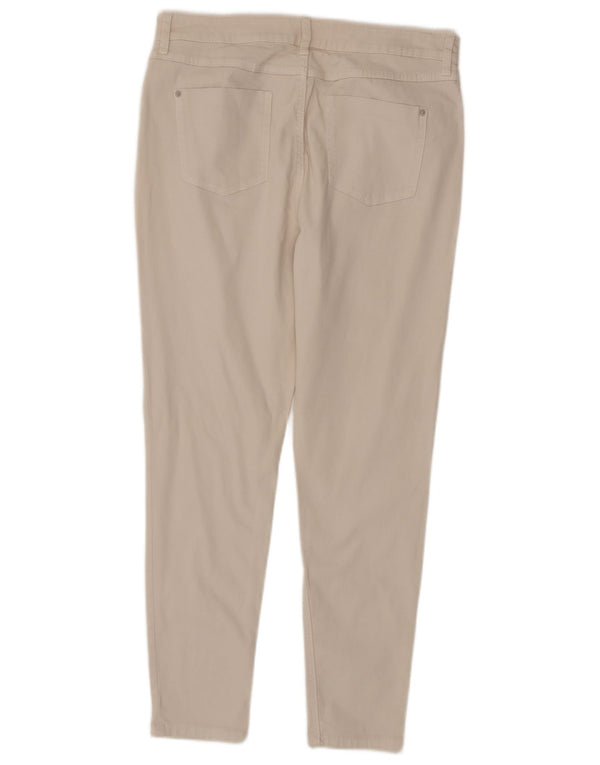 Jeans skinny feminino Marks & Spencer Reino Unido 14 grande W34 L28 algodão bege