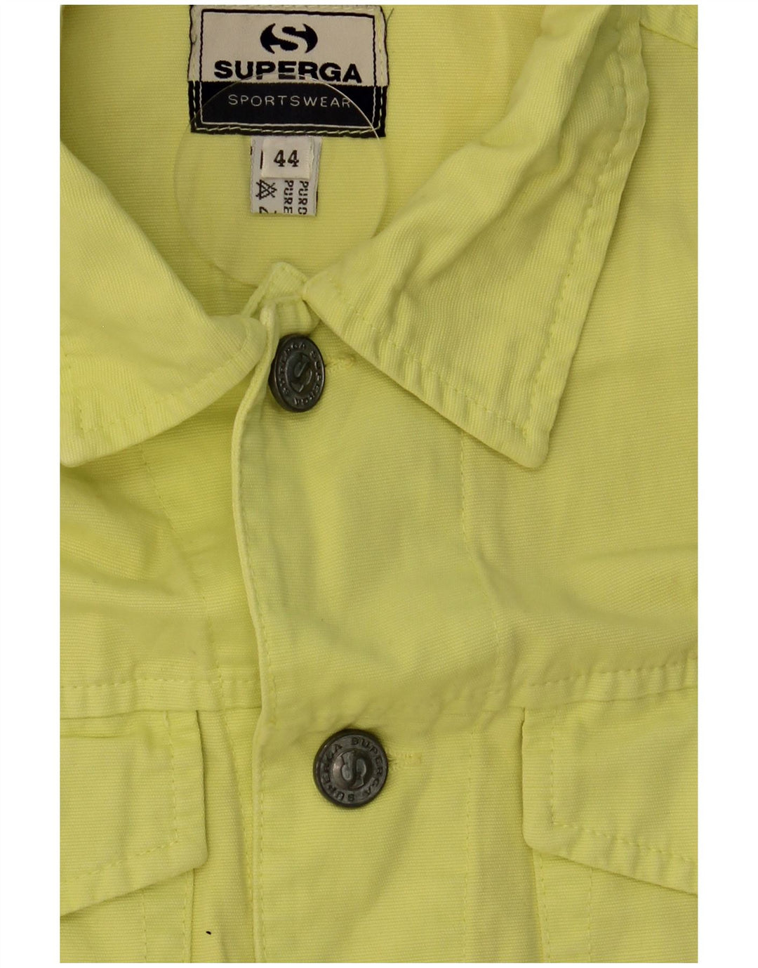 Superga Womens Crop Denim Gilet IT 44 Médio Algodão Amarelo