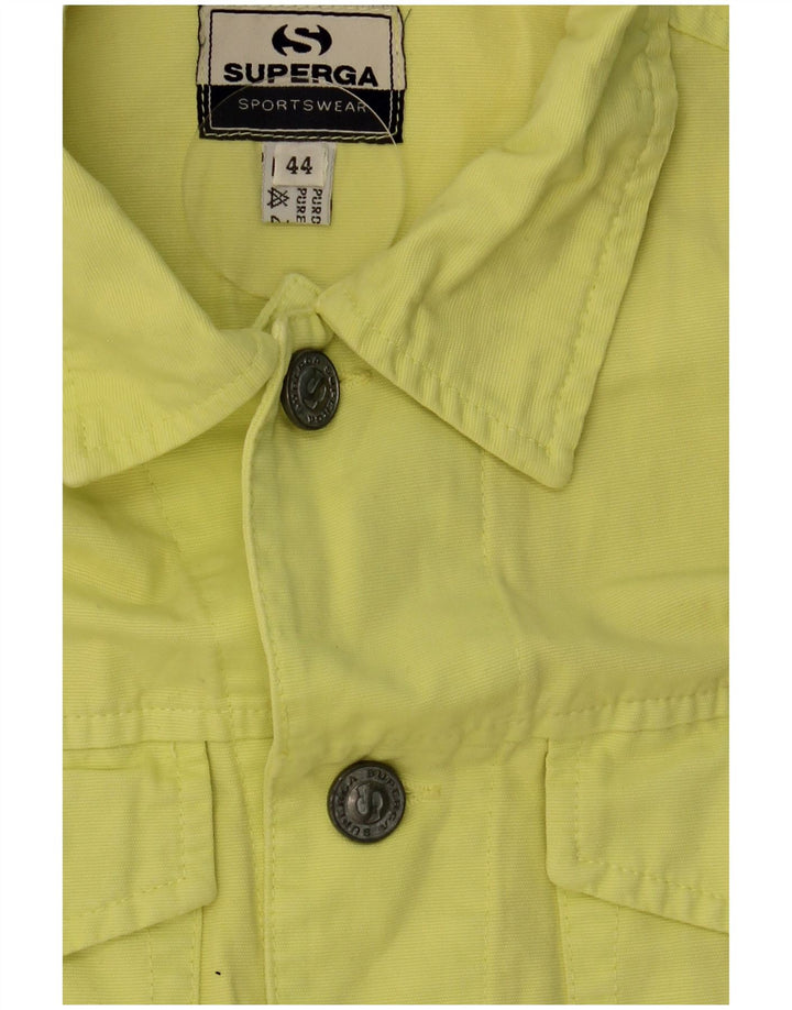 Superga Womens Crop Denim Gilet IT 44 Médio Algodão Amarelo