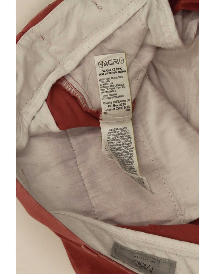 Shorts chino masculino Marks & Spencer W38 XL algodão vermelho