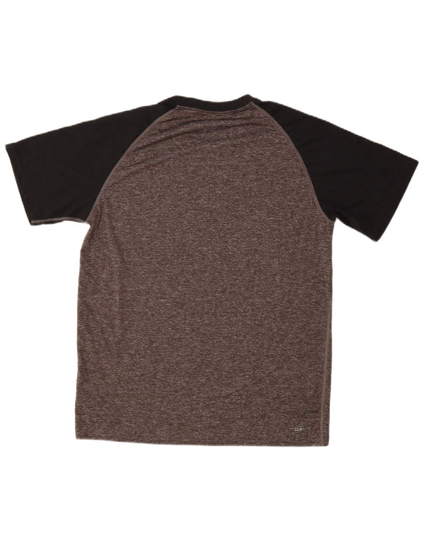 Camiseta Adidas Masculina Graphic Top Grande Bloco de Cores Cinza