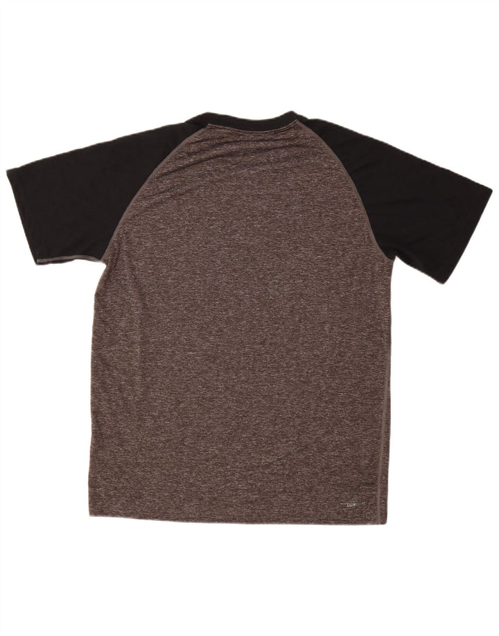 Camiseta Adidas Masculina Graphic Top Grande Bloco de Cores Cinza