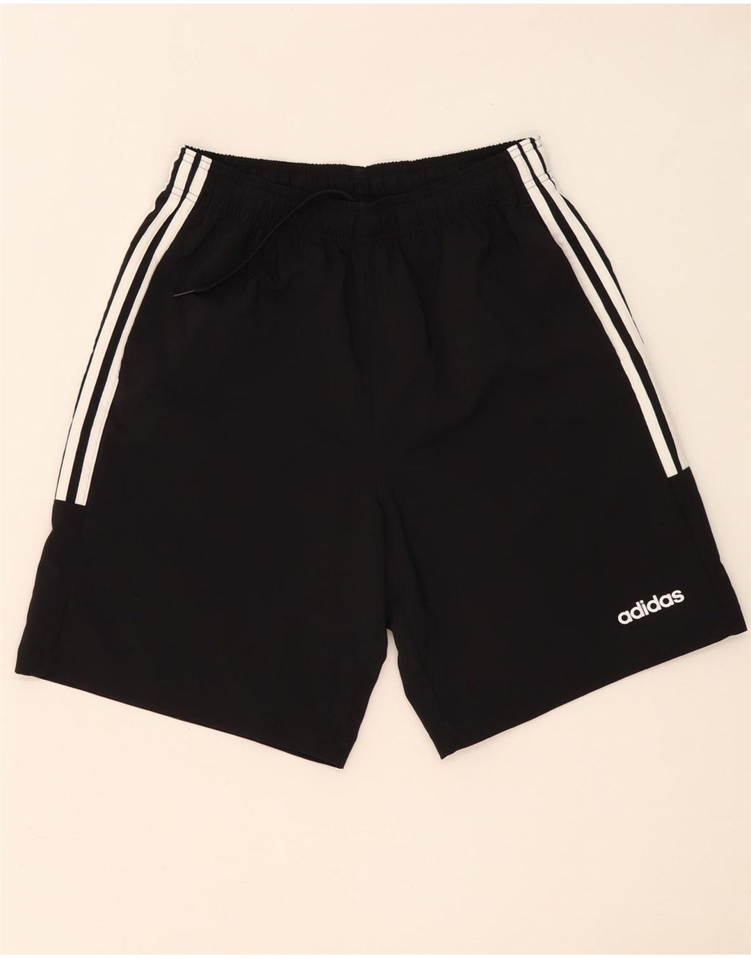Shorts esportivos masculinos Adidas médio preto poliéster