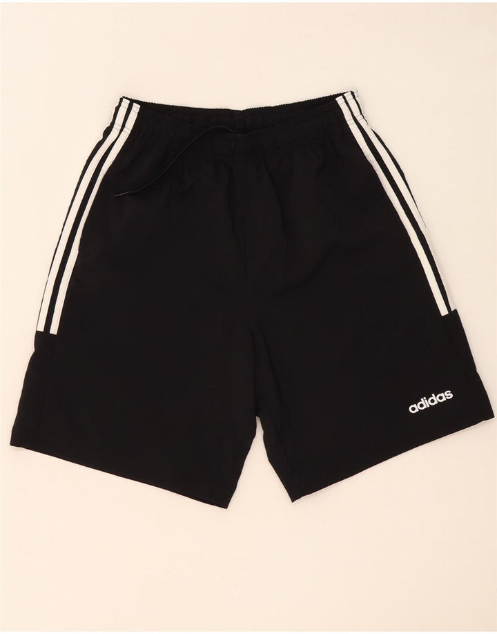 Shorts esportivos masculinos Adidas médio preto poliéster