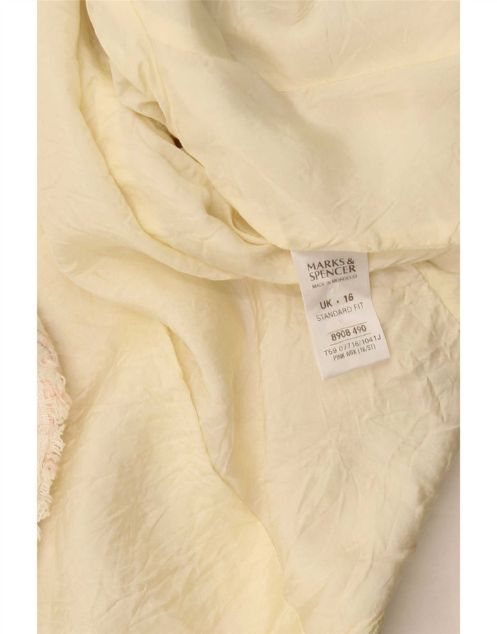 Jaqueta blazer feminina Marks & Spencer de ajuste padrão Reino Unido 16 grande xadrez rosa