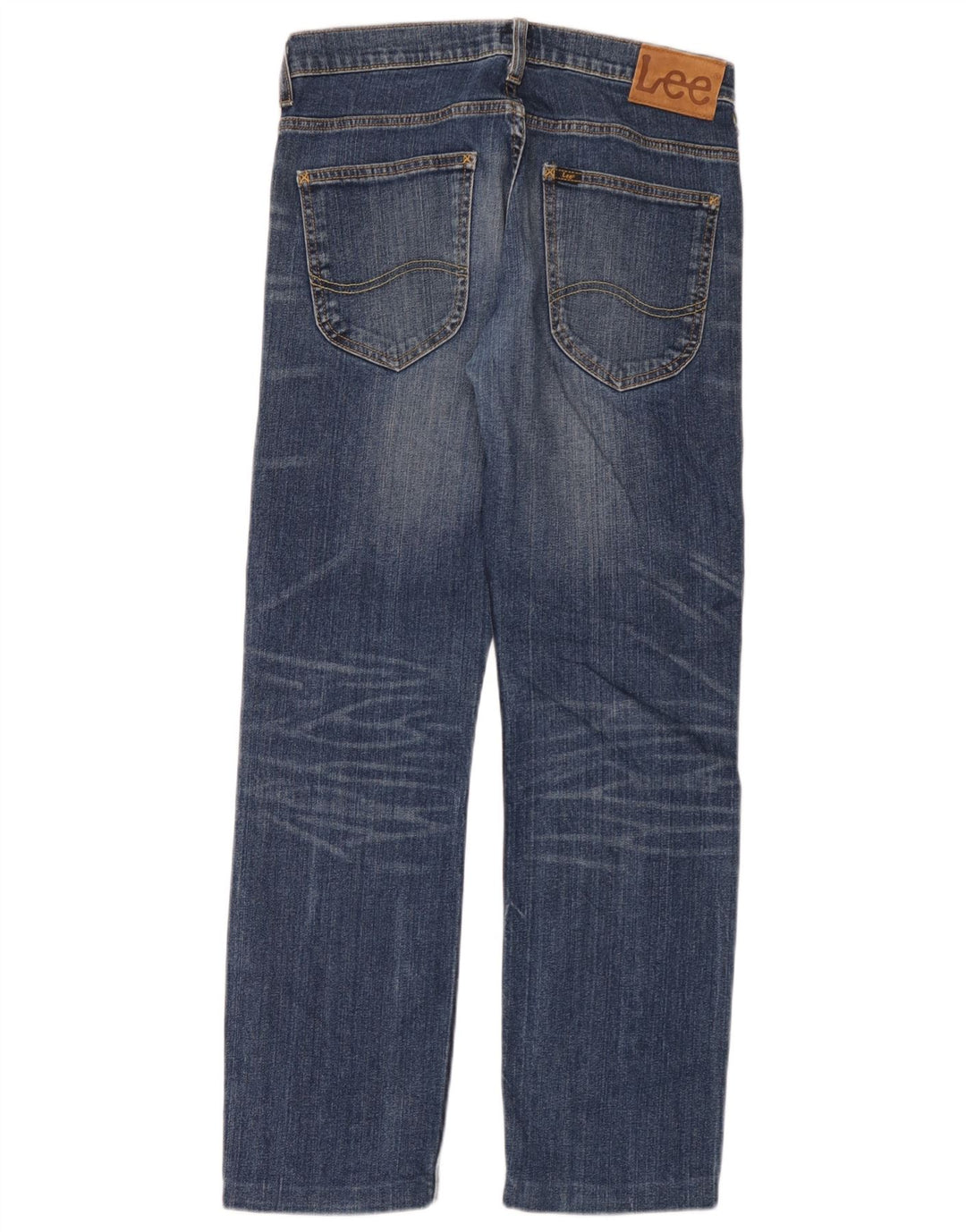 Lee Mens Powell Straight Jeans W29 L30 Azul Algodão