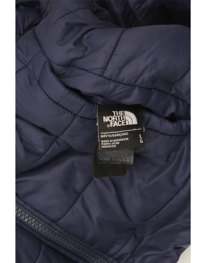 Jaqueta acolchoada com capuz para meninos THE NORTH FACE 11-12 anos grande azul marinho