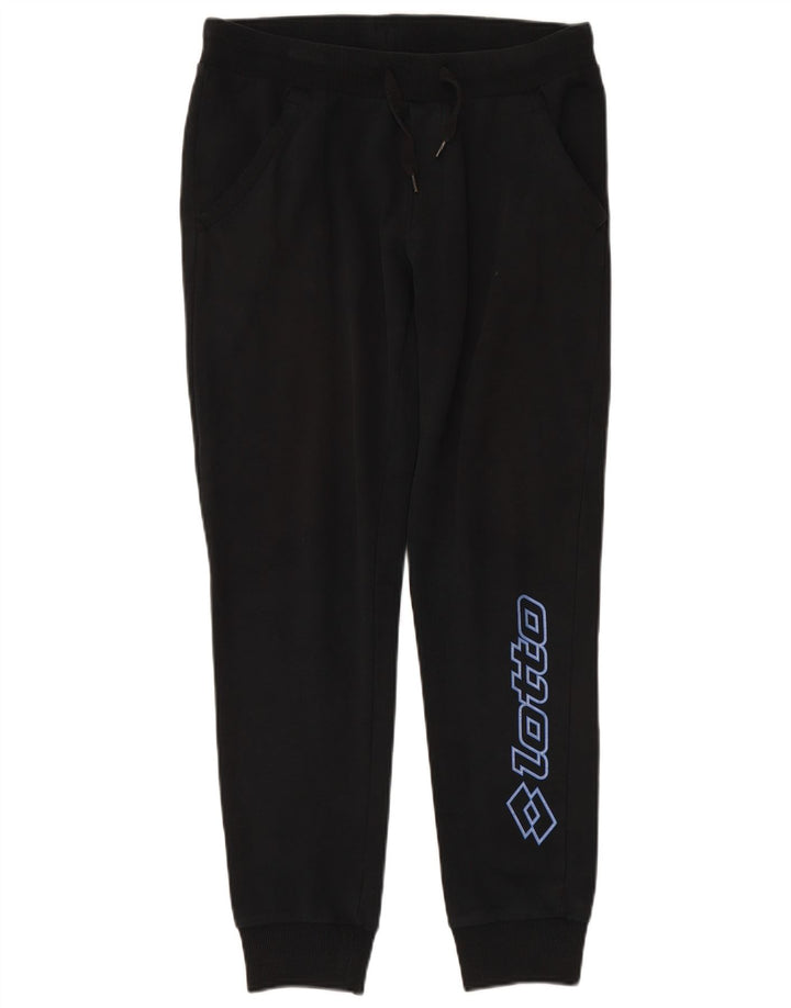 LOTTO Calça de treino masculina gráfica Joggers médio preto
