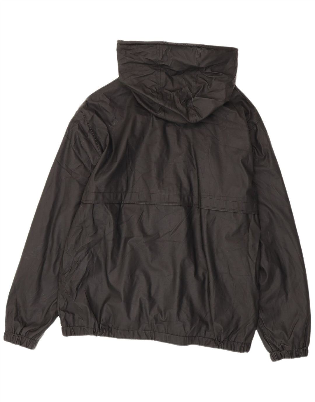 Jaqueta de chuva masculina Zara com capuz UK 42 XL poliéster preto