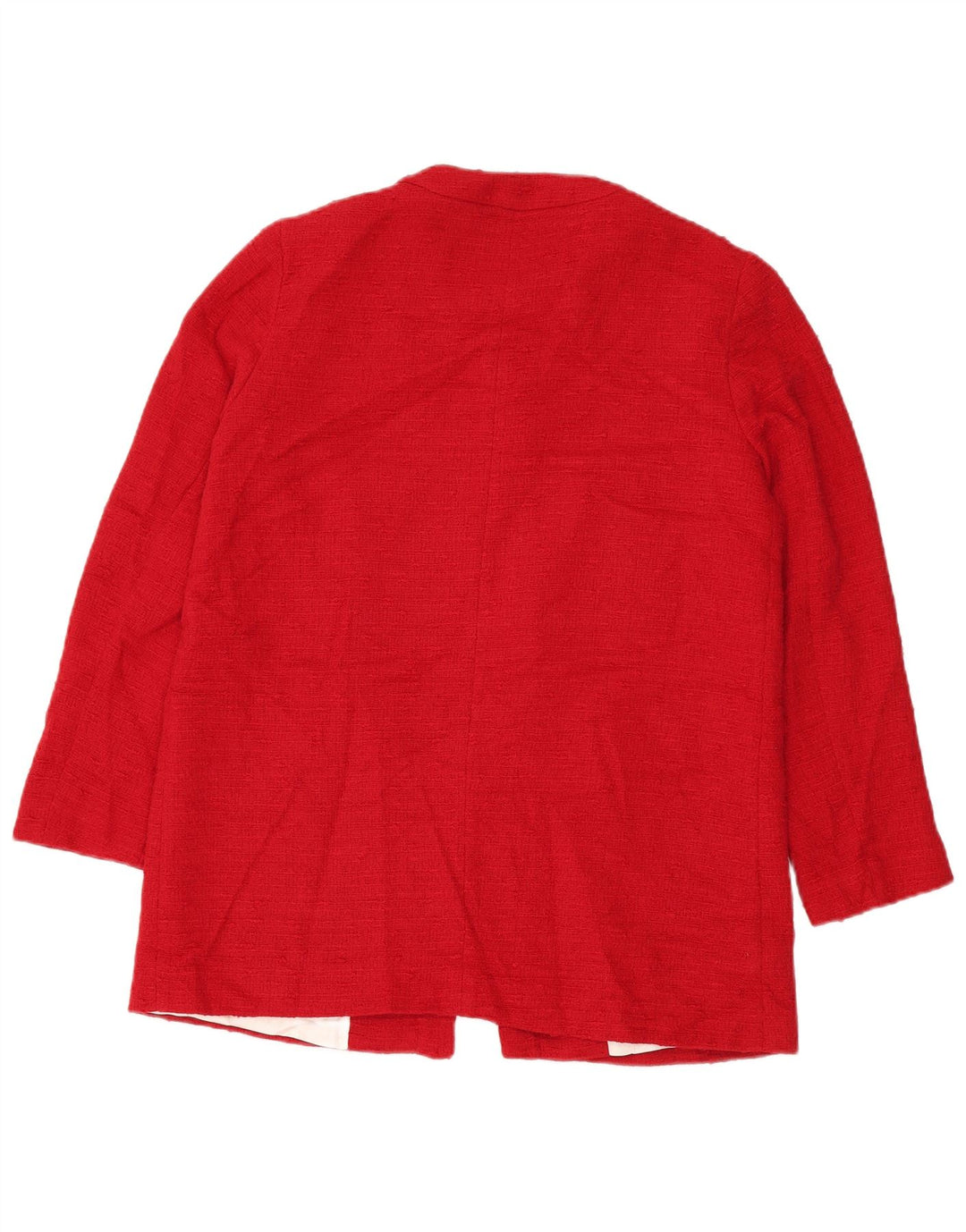 Zara Womens Blazer Jacket UK 16 Grande Algodão Vermelho
