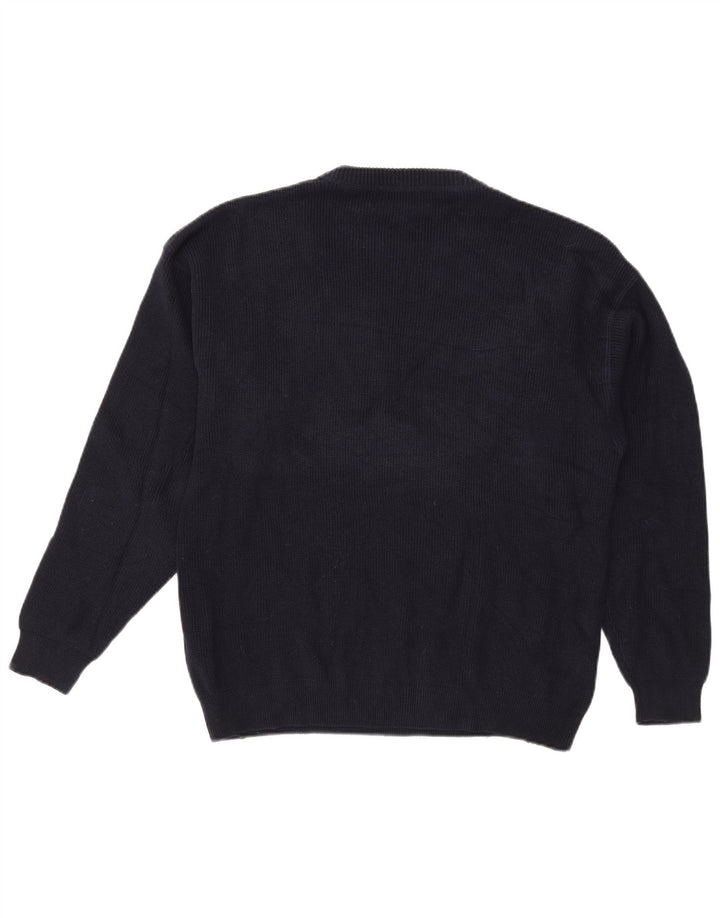 Suéter masculino Eddie Bauer com gola redonda, algodão azul marinho médio