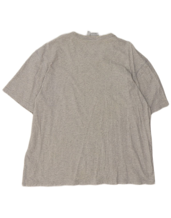 Camiseta masculina Adidas grande algodão manchado cinza