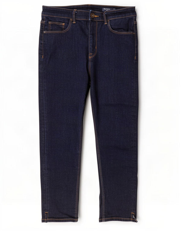 Calça jeans feminina Marks & Spencer UK 12 médio W28 L21 azul marinho