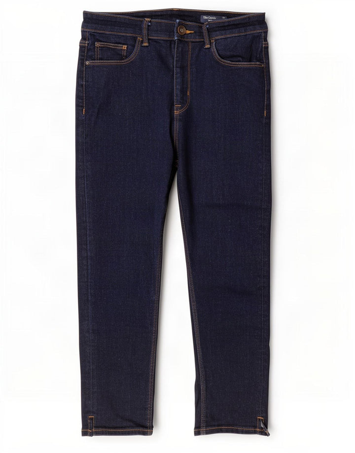 Calça jeans feminina Marks & Spencer UK 12 médio W28 L21 azul marinho
