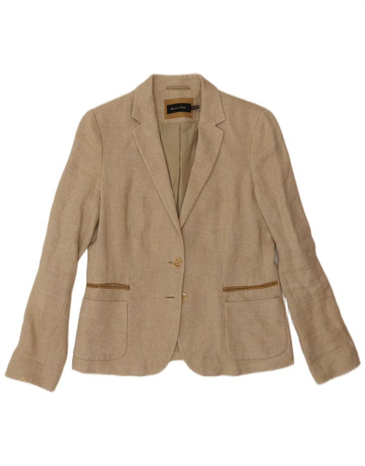 Jaqueta blazer feminina Massimo Dutti com 2 botões UE 42 grande bege