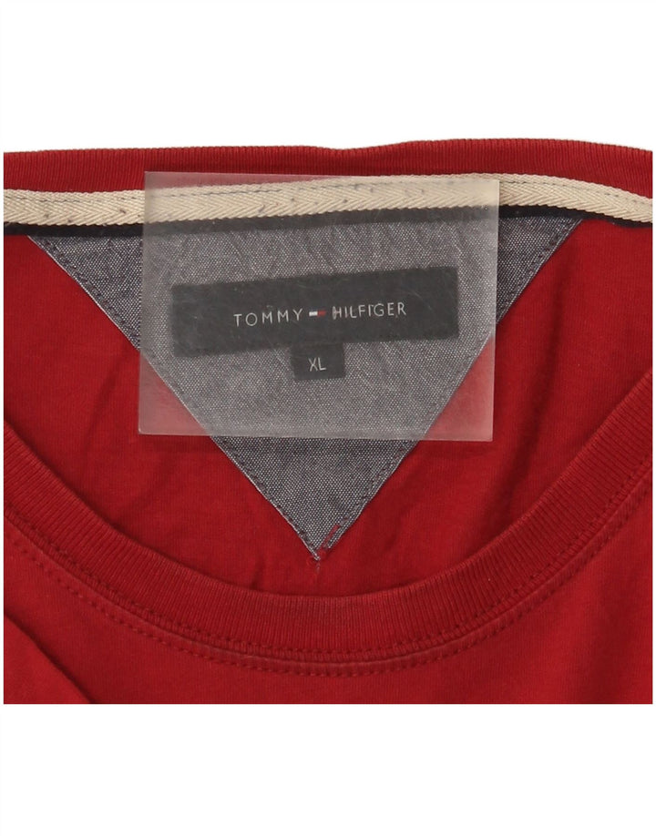 Tommy Hilfiger Camiseta masculina gráfica Top XL Vermelho