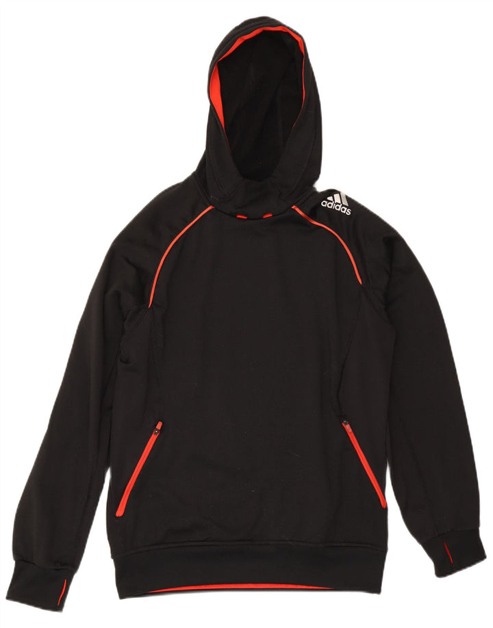Adidas Mens Climawarm Hoodie Jumper Pequeno Poliéster Preto