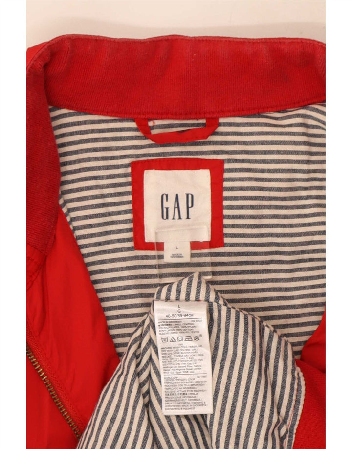 Jaqueta bomber masculina Gap UK 40 grande nylon vermelho