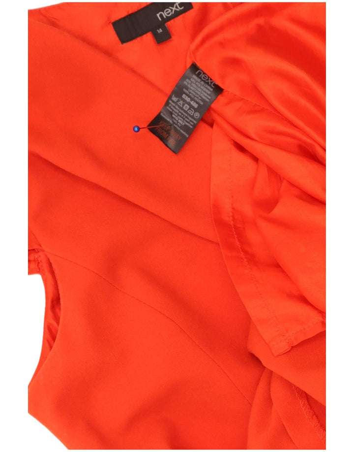 Próximo Vestido feminino com bainha UK 14 poliéster vermelho médio