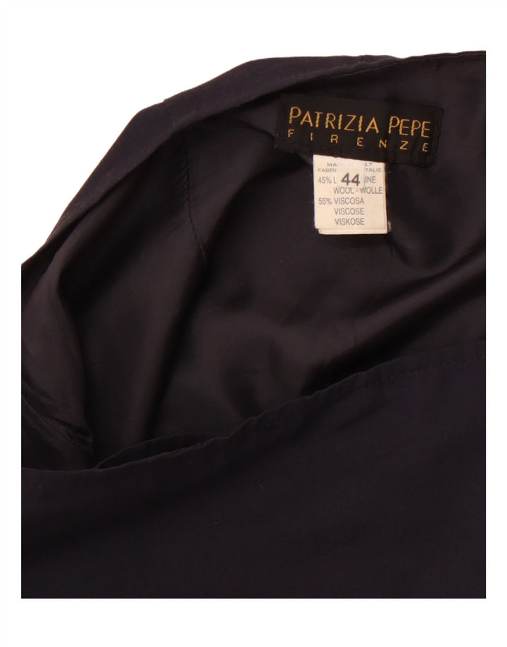 PATRIZIA PEPE Womens A-Line Skirt IT 44 Medium W28 Navy Blue Wool