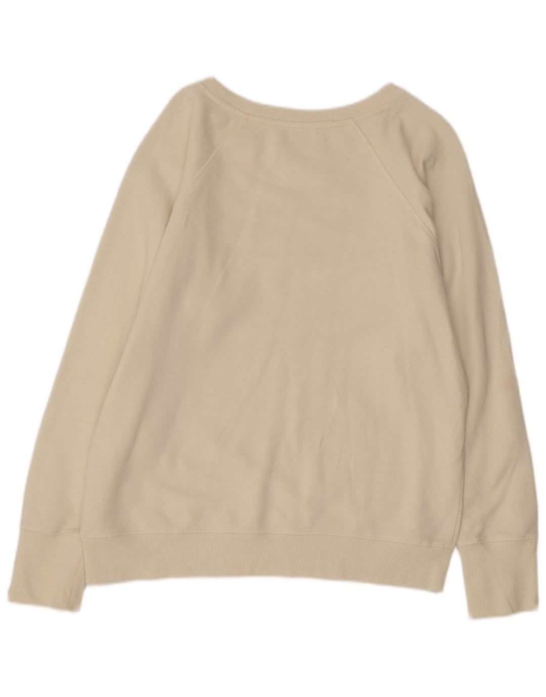 CHAMPION moletom feminino gráfico jumper UK 14 médio off white algodão