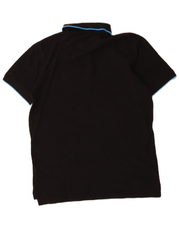 Camisa polo masculina Puma pequena algodão preto