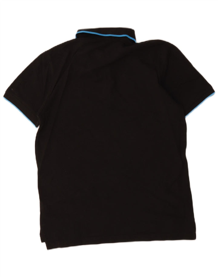 Camisa polo masculina Puma pequena algodão preto