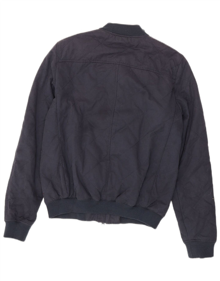 Jaqueta bomber masculina JACK WILLS Reino Unido 36 algodão azul marinho pequeno