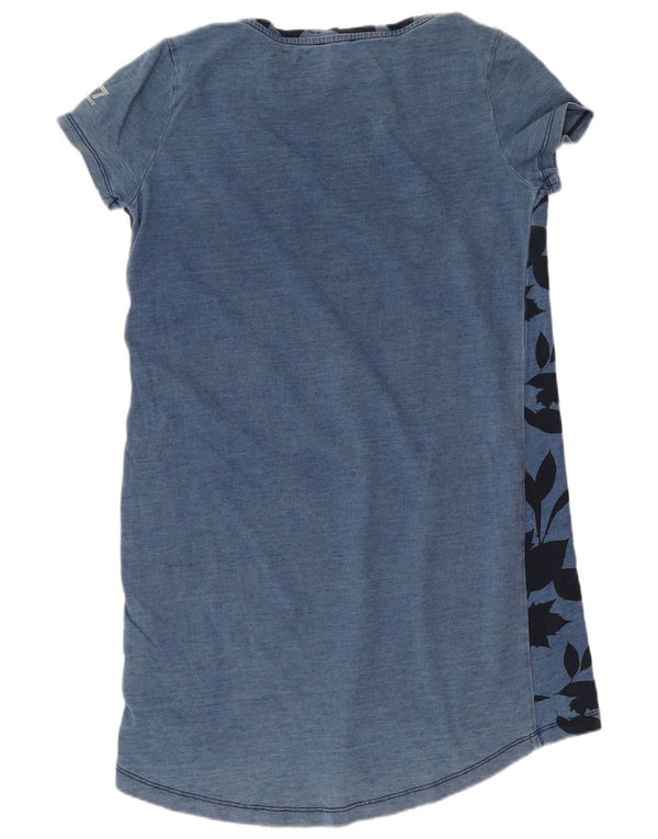 Vestido feminino Emporio Armani com estampa solta e ajuste solto Reino Unido 4 XS azul floral