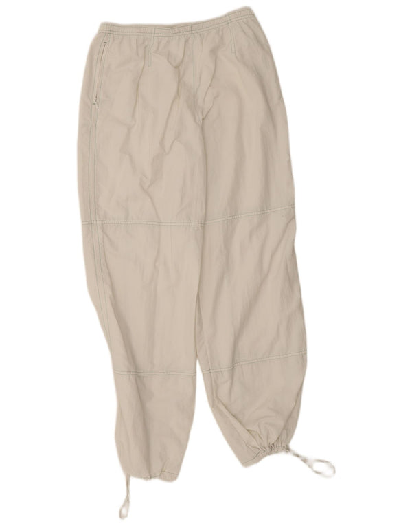 Calça jogger feminina Zara casual pequena W26 L28 poliamida branca