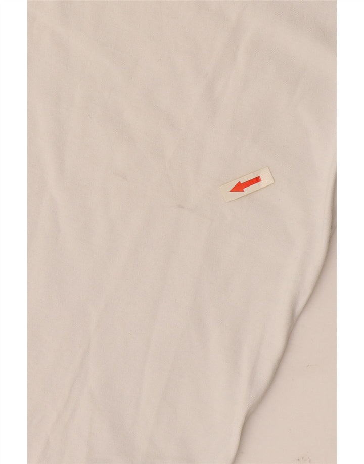 Hugo Boss Mens Slim Fit Camiseta Top Médio Algodão Branco