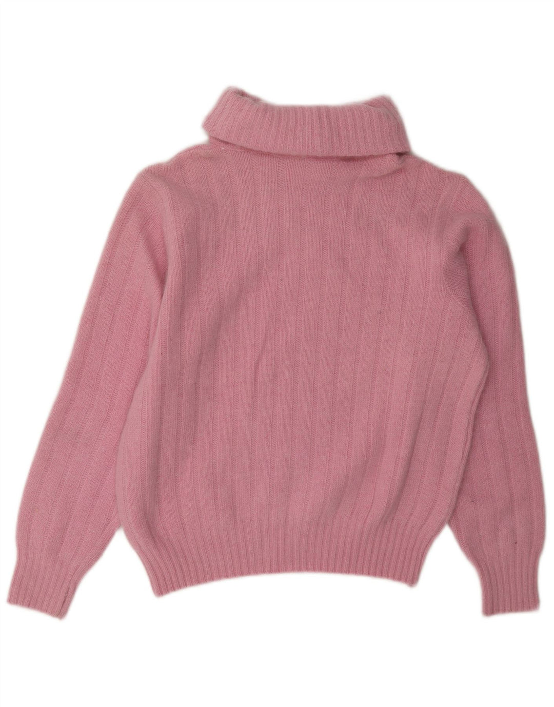 Suéter feminino vintage com gola redonda Reino Unido 14 rosa médio