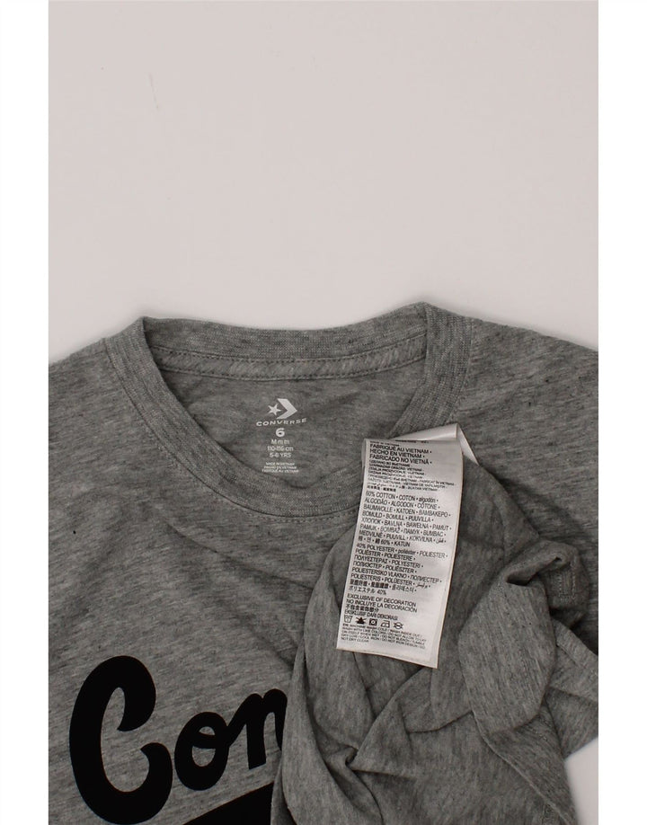 Camiseta Converse Boys Graphic 5-6 Anos Cinza Médio Algodão