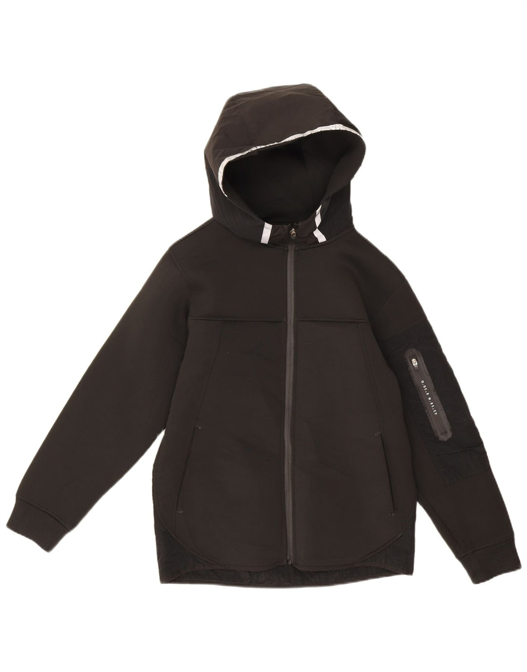 Jaqueta de chuva com capuz Zara Boys 11-12 anos poliéster preto