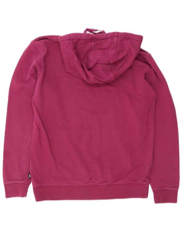 Vans Mens Hoodie Jumper Medium Burgundy Cotton