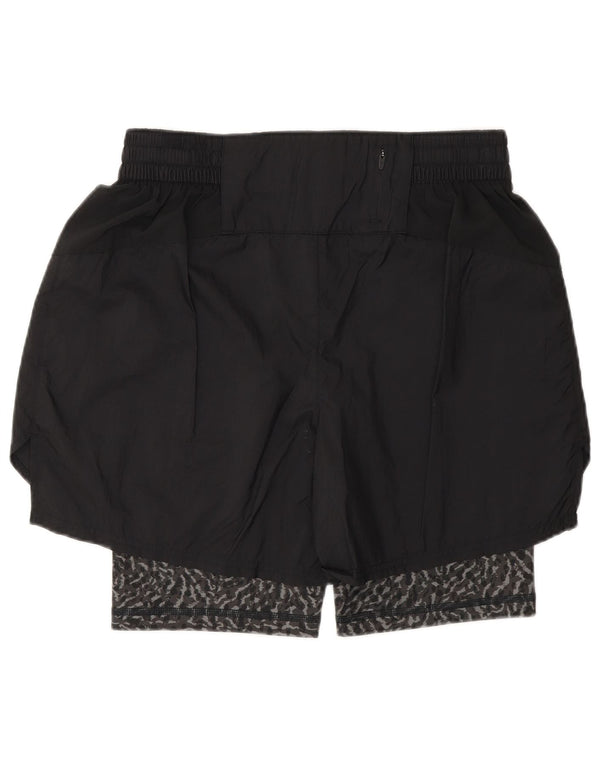 Shorts esportivos femininos Puma UK 12 médio preto com estampa animal nylon