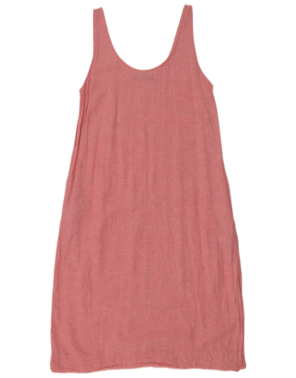 Vestido feminino Marks & Spencer sem mangas, Reino Unido 12 médio rosa manchado