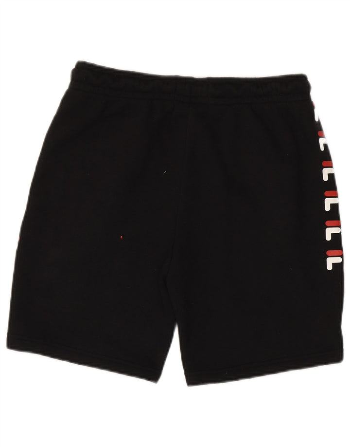 Shorts esportivos Fila Boys Graphic 13-14 anos preto poliéster