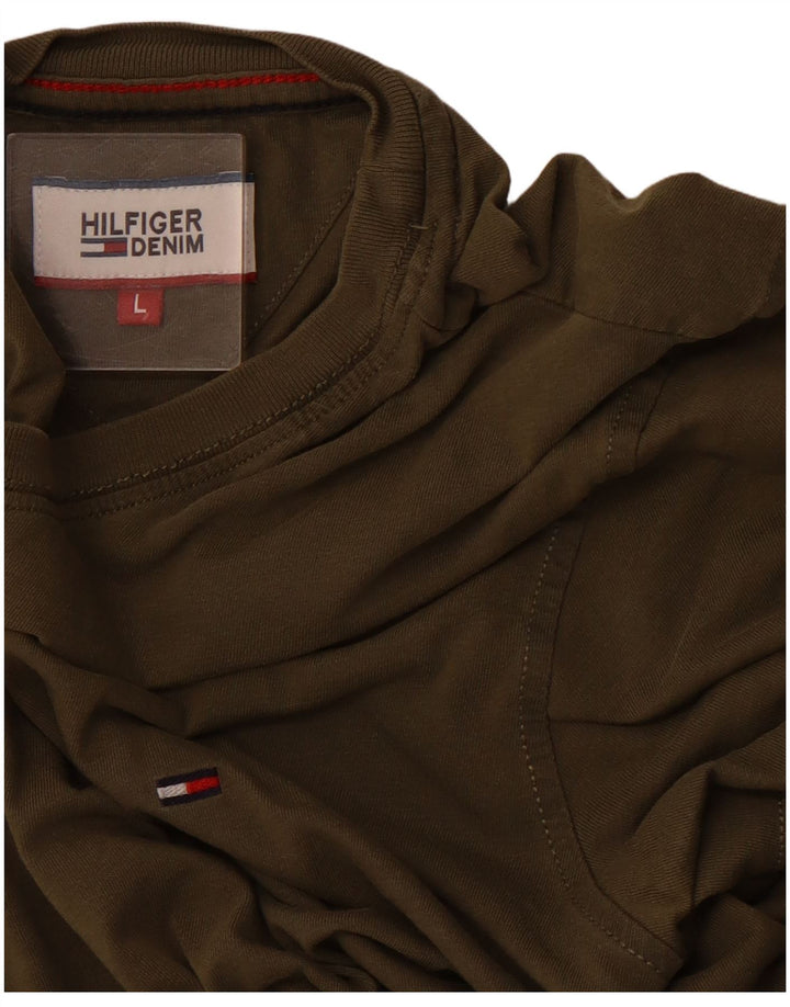 Camiseta masculina TOMMY HILFIGER grande cáqui