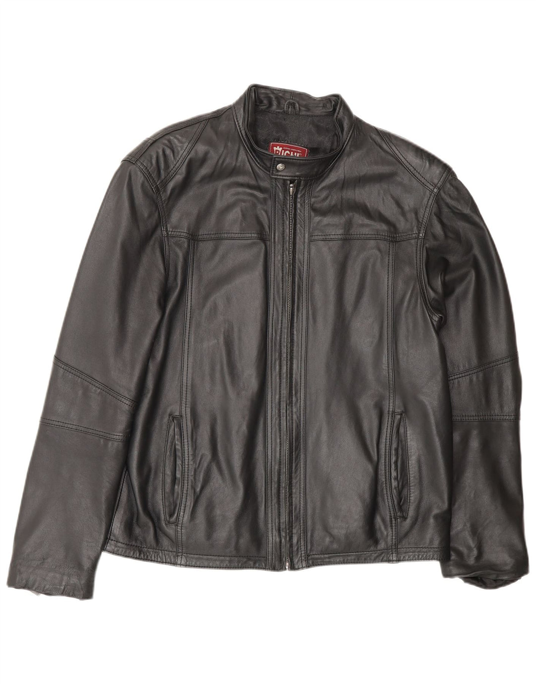 Jaqueta de couro masculina vintage UK 40 grande couro preto