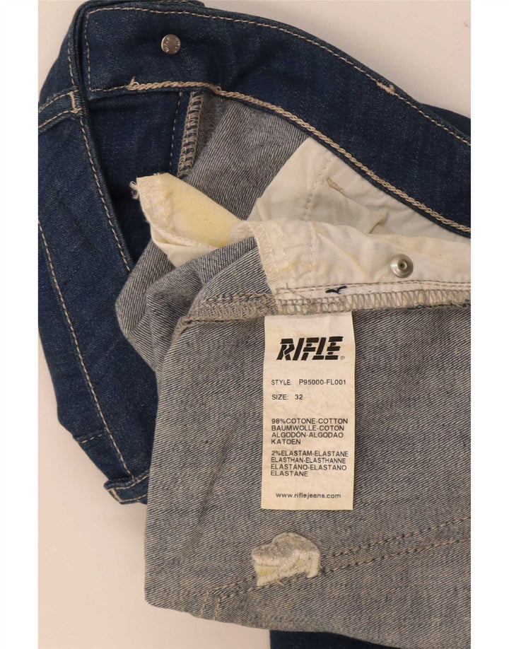 Rifle feminino slim jeans W32 L31 algodão azul