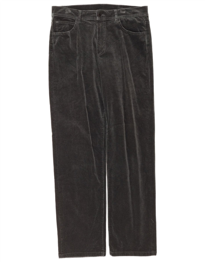 Calça feminina de veludo Massimo Dutti EU 40 médio W30 L31 azul marinho