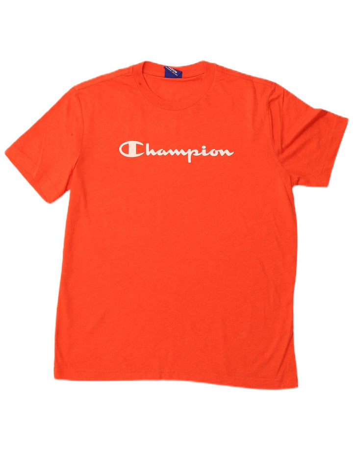 Camiseta masculina gráfica CHAMPION laranja médio