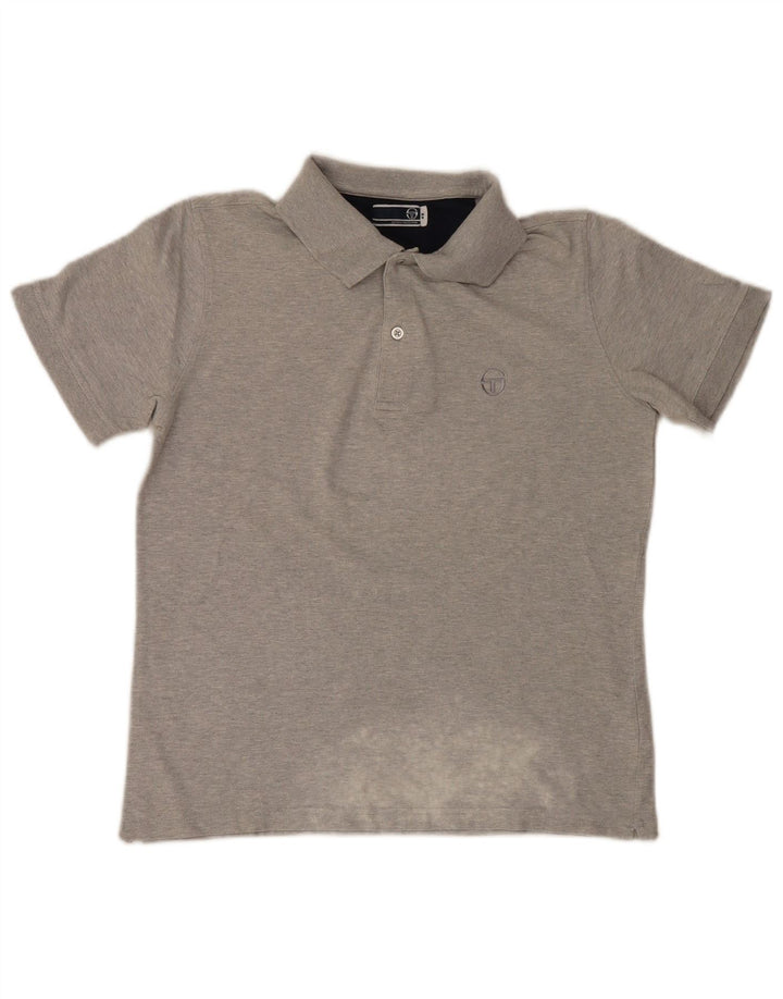 Camisa polo masculina Sergio Tacchini IT 48 algodão cinza pequeno