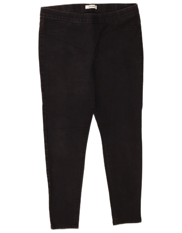 Calça jeans feminina Marks & Spencer UK 16 grande W34 L25 algodão preto